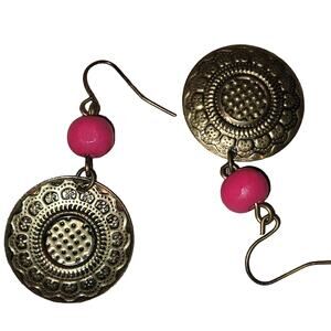 Sweet Dainty Gypsy Shield Earrings